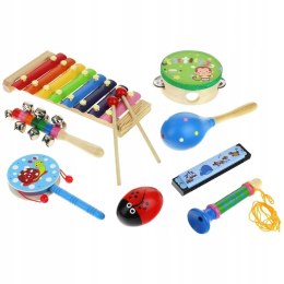 Drewniane Instrumenty dla Dzieci Zestaw Cymbałki