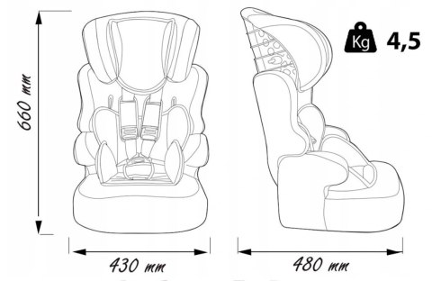 Fotelik samochodowy Beline Minnie 9-36 kg Disney