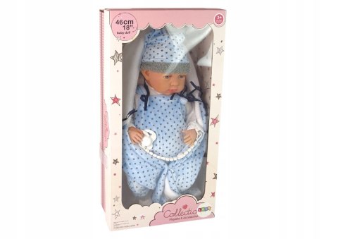 Lalka Bobas 46cm Niebieska Smoczek Kocyk Gwiazdka Lalka Bobas 46cm Niebieska Smoczek Kocyk Gwiazdka