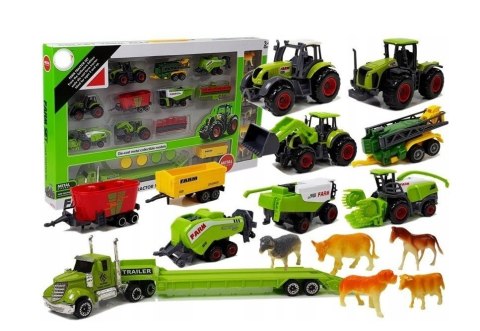 Traktor Ciągnik maszyny rolnicze 6w1 zestaw farmer Traktor Ciągnik maszyny rolnicze 6w1 zestaw farmer