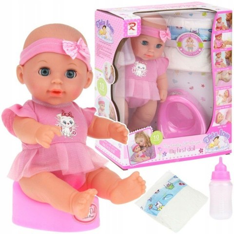 Bobas Lalka Sikająca Interaktywna+wózek spacerówka