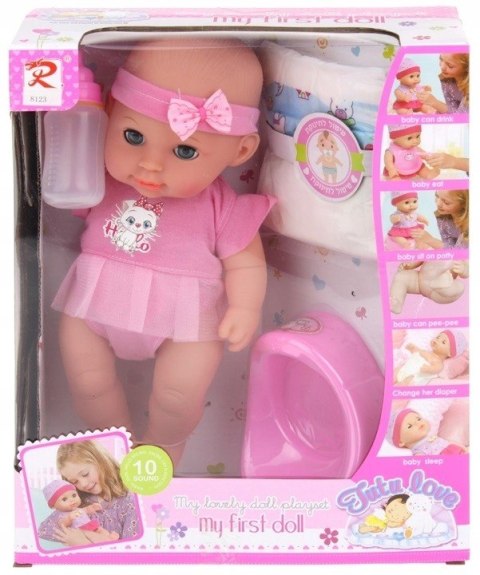 Bobas Lalka Sikająca Interaktywna+wózek spacerówka