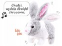 Interaktywny królik szary kica chrupie porusza się