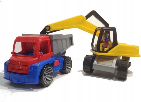 KOPARKA+AUTO Wywrotka 27 cm ZESTAW LENA