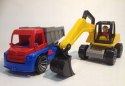 KOPARKA+AUTO Wywrotka 27 cm ZESTAW LENA