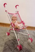 Lalka Bobas baby butelka smoczek +wózek spacerówka