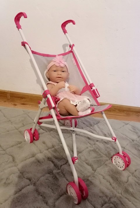 Lalka Bobas baby butelka smoczek +wózek spacerówka Lalka Bobas baby butelka smoczek +wózek spacerówka