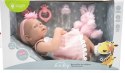 Lalka Bobas baby butelka smoczek +wózek spacerówka