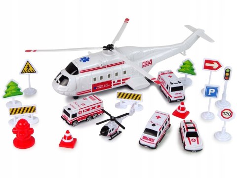 Pogotowie Zestaw Pojazdów Ambulans Helikopter Pogotowie Zestaw Pojazdów Ambulans Helikopter