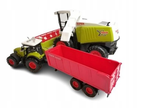 Traktor Kombajn Duży Zestaw dla rolnika FARMER Traktor Kombajn Duży Zestaw dla rolnika FARMER