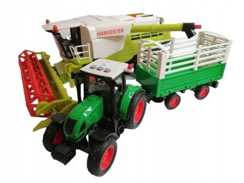 Traktor Kombajn, ciągnik Duży Zestaw Rolnik FARMA Traktor Kombajn, ciągnik Duży Zestaw Rolnik FARMA