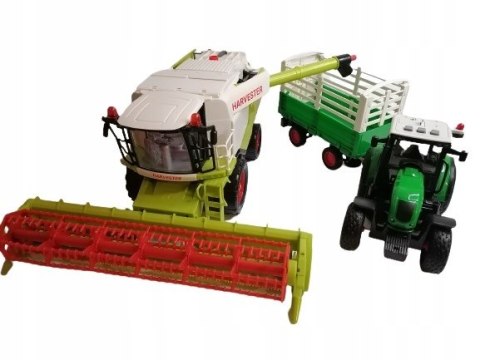Traktor Kombajn, ciągnik Duży Zestaw Rolnik FARMA Traktor Kombajn, ciągnik Duży Zestaw Rolnik FARMA