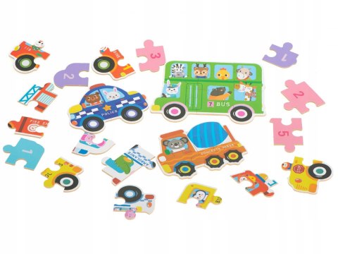 UKŁADANKA PUZZLE EDUKACYJNE POJAZDY AUTA NAUKA GRA UKŁADANKA PUZZLE EDUKACYJNE POJAZDY AUTA NAUKA GRA