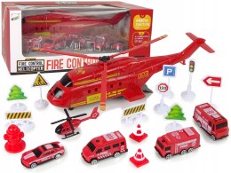 Zestaw Pojazdów Wóz Strażacki Helikopter Ratunkowy