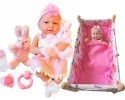 Lalka Bobas baby jak żywa+butelka smoczek łóżeczko Lalka Bobas baby jak żywa+butelka smoczek łóżeczko