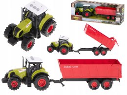 TRAKTOR Z PRZYCZEPĄ DUŻY ZESTAW ŚWIATŁO DZWIĘK
