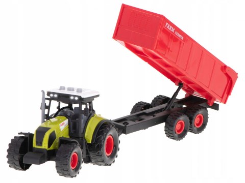 TRAKTOR Z PRZYCZEPĄ DUŻY ZESTAW ŚWIATŁO DZWIĘK TRAKTOR Z PRZYCZEPĄ DUŻY ZESTAW ŚWIATŁO DZWIĘK