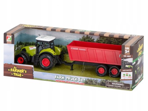 TRAKTOR Z PRZYCZEPĄ DUŻY ZESTAW ŚWIATŁO DZWIĘK TRAKTOR Z PRZYCZEPĄ DUŻY ZESTAW ŚWIATŁO DZWIĘK