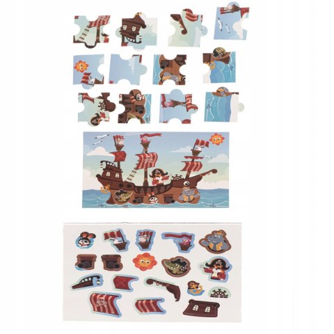 UKŁADANKA MAGNETYCZNA MAGNESY PIRACI 30 ELEMENTÓW