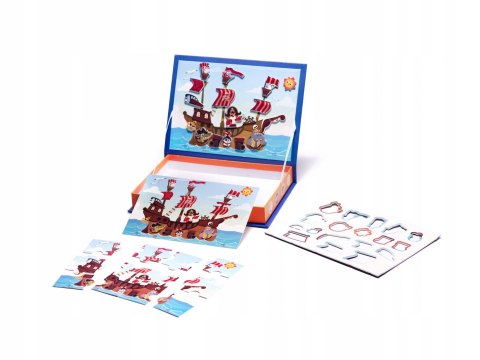 UKŁADANKA MAGNETYCZNA MAGNESY PIRACI 30 ELEMENTÓW