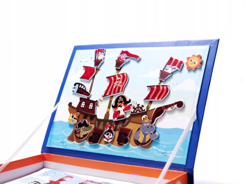 UKŁADANKA MAGNETYCZNA MAGNESY PIRACI 30 ELEMENTÓW