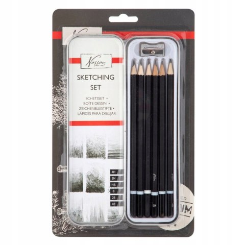 Zestaw do szkicowania w blaszanym pudełku