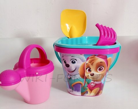 WÓZEK DO CIĄGNIĘCIA, WIADERKO PSI PATROL RÓŻOWY