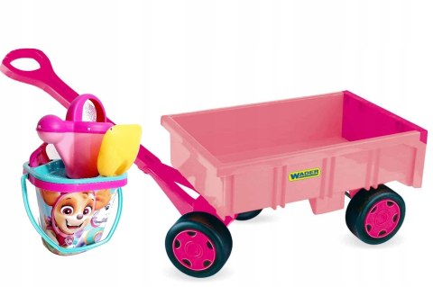 WÓZEK DO CIĄGNIĘCIA, WIADERKO PSI PATROL RÓŻOWY