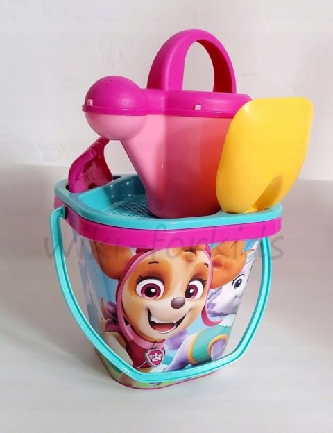 WÓZEK DO CIĄGNIĘCIA, WIADERKO PSI PATROL RÓŻOWY