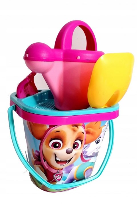 WÓZEK DO CIĄGNIĘCIA, WIADERKO PSI PATROL RÓŻOWY