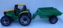 DUŻY TRAKTOR CIĄGNIK Z PRZYCZEPĄ JEŹDZIK 90cm