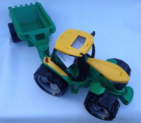 DUŻY TRAKTOR CIĄGNIK Z PRZYCZEPĄ JEŹDZIK 90cm DUŻY TRAKTOR CIĄGNIK Z PRZYCZEPĄ JEŹDZIK 90cm