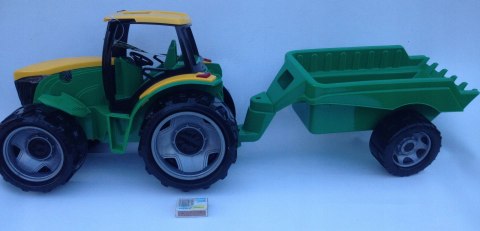 DUŻY TRAKTOR CIĄGNIK Z PRZYCZEPĄ JEŹDZIK 90cm DUŻY TRAKTOR CIĄGNIK Z PRZYCZEPĄ JEŹDZIK 90cm