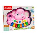 Pianinko muzyczne słonik kolorowa zabawka różowa Pianinko muzyczne słonik kolorowa zabawka różowa