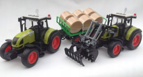 2x TRAKTOR Z PRZYCZEPĄ DUŻY ZESTAW ŚWIATŁO DZWIĘK 2x TRAKTOR Z PRZYCZEPĄ DUŻY ZESTAW ŚWIATŁO DZWIĘK