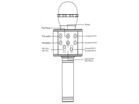 Mikrofon bezprzewodowy karaoke głośnik