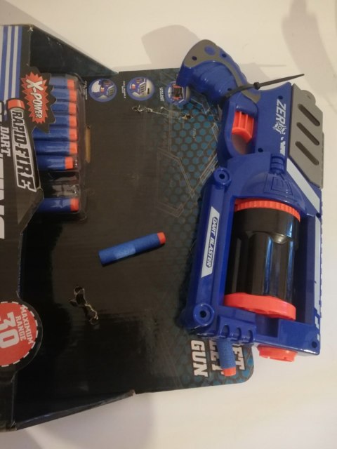 Pistolet BLASTER naboje piankowe 10szt broń ZA3286 Pistolet BLASTER naboje piankowe 10szt broń ZA3286