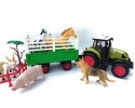 Duża Farma Zagroda Zwierzątka Traktor Przyczepa