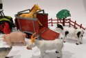 Duża Farma Zagroda Zwierzątka Traktor Przyczepa