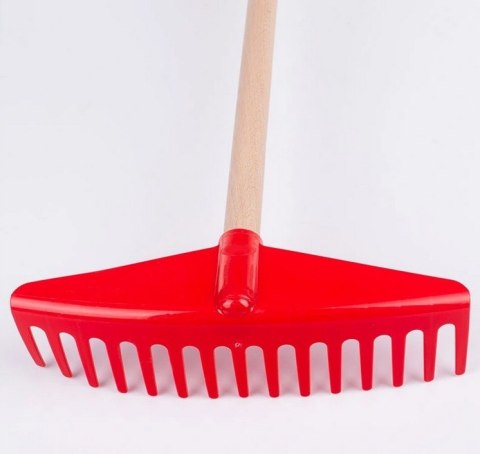 DUŻE GRABIE DZIECIĘCE, GRABKI Z DREWNIANYM SZTYLEM