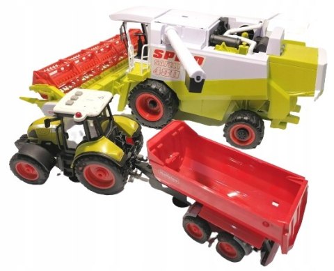 Kombajn Traktor ciagnik Duży Zestaw Rolnik FARMA Kombajn Traktor ciagnik Duży Zestaw Rolnik FARMA