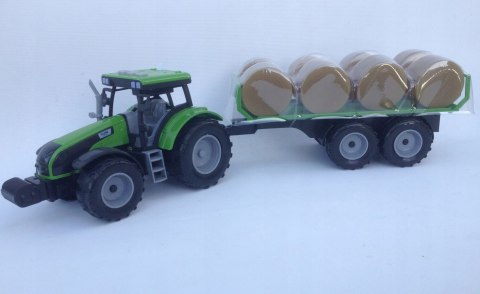 TRAKTOR PRZYCZEPĄ Z BALAMI ŚWIATŁO I DŹWIĘK FARMER TRAKTOR PRZYCZEPĄ Z BALAMI ŚWIATŁO I DŹWIĘK FARMER