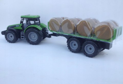 TRAKTOR PRZYCZEPĄ Z BALAMI ŚWIATŁO I DŹWIĘK FARMER TRAKTOR PRZYCZEPĄ Z BALAMI ŚWIATŁO I DŹWIĘK FARMER