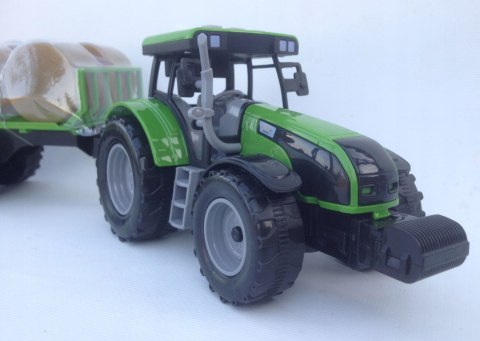 TRAKTOR PRZYCZEPĄ Z BALAMI ŚWIATŁO I DŹWIĘK FARMER TRAKTOR PRZYCZEPĄ Z BALAMI ŚWIATŁO I DŹWIĘK FARMER