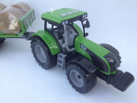 TRAKTOR PRZYCZEPĄ Z BALAMI ŚWIATŁO I DŹWIĘK FARMER TRAKTOR PRZYCZEPĄ Z BALAMI ŚWIATŁO I DŹWIĘK FARMER