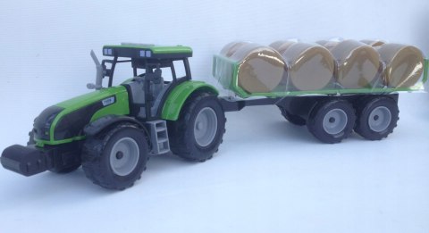 TRAKTOR PRZYCZEPĄ Z BALAMI ŚWIATŁO I DŹWIĘK FARMER TRAKTOR PRZYCZEPĄ Z BALAMI ŚWIATŁO I DŹWIĘK FARMER