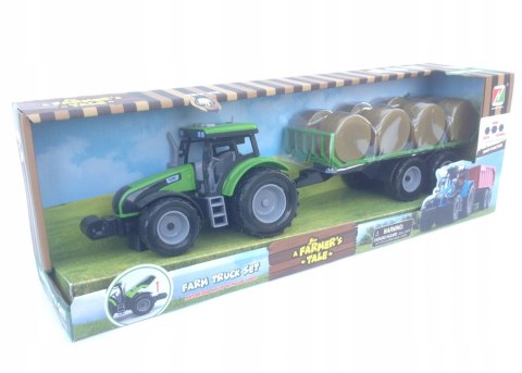 TRAKTOR PRZYCZEPĄ Z BALAMI ŚWIATŁO I DŹWIĘK FARMER TRAKTOR PRZYCZEPĄ Z BALAMI ŚWIATŁO I DŹWIĘK FARMER