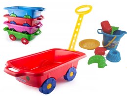 Wózek z rączką do ciągnięcia taczka wóz +wiaderko