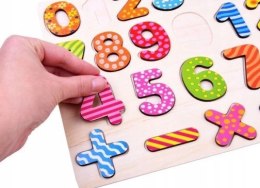 Puzzle drewniane Nauka liczenia Cyfry cyferki